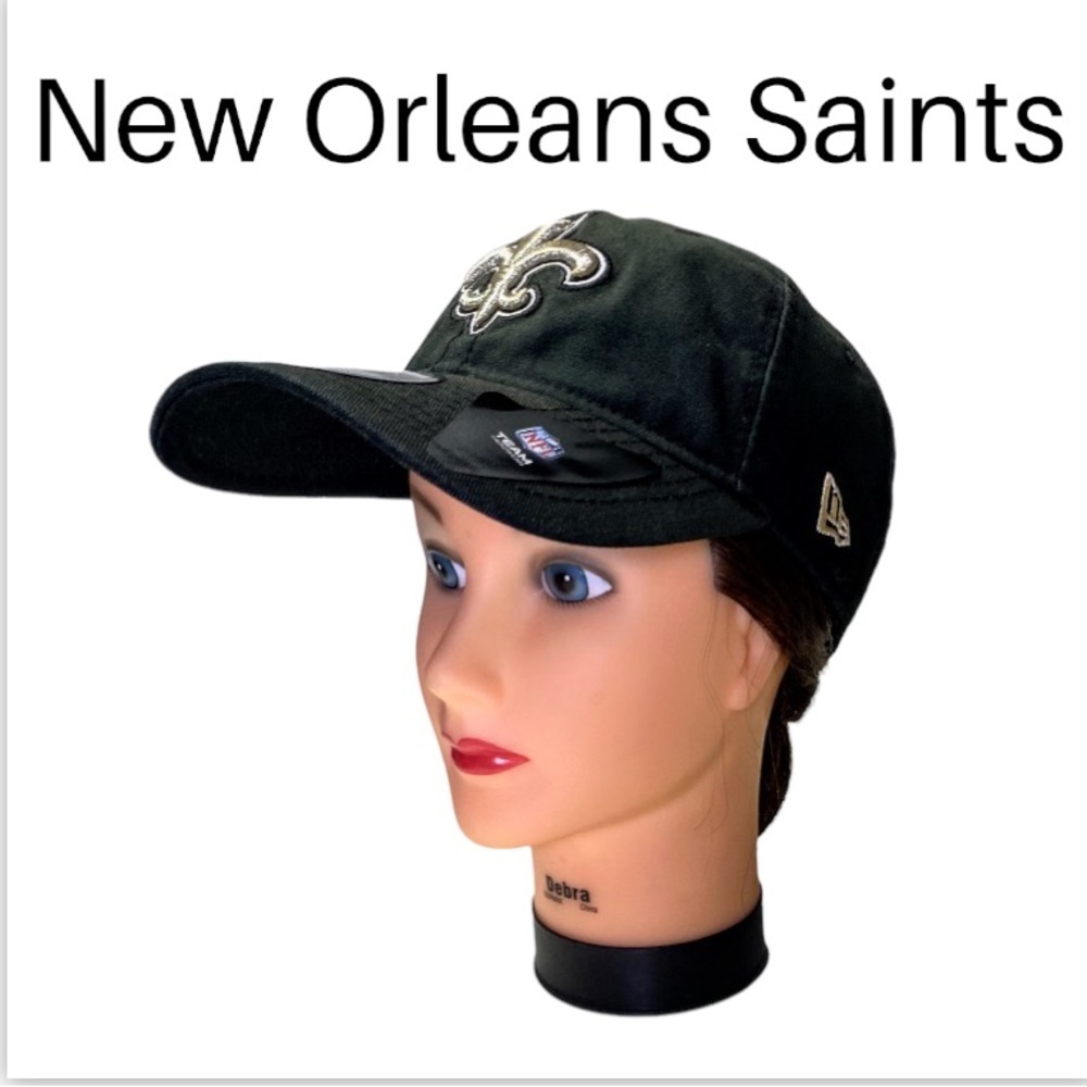 NWT Men's New Era 9Twenty Black New Orleans Saints Adjustable Hat